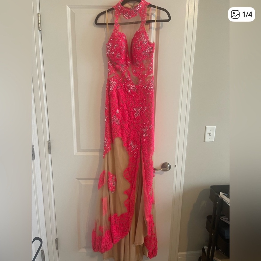 Elegant Pink Evening Gown